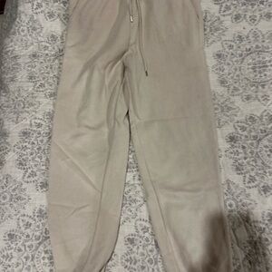 Beige Jogger Sweatpants